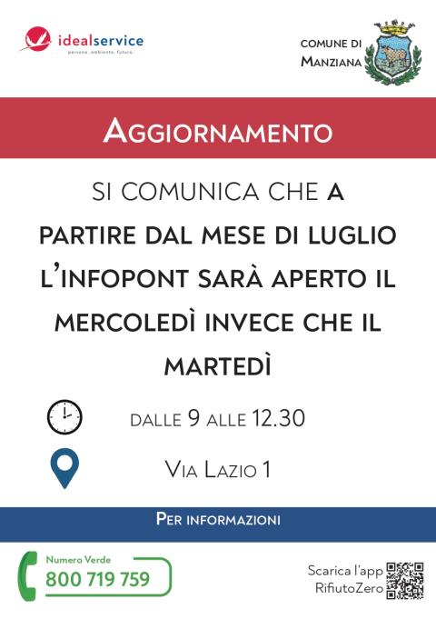 Idealservice cambio apertura infopoint