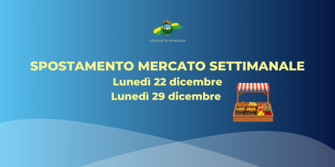 Spostamento mercato festività 2025